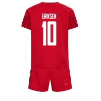 Danmark Christian Eriksen #10 Replika babykläder Hemmaställ Barn VM 2022 Kortärmad (+ korta byxor)